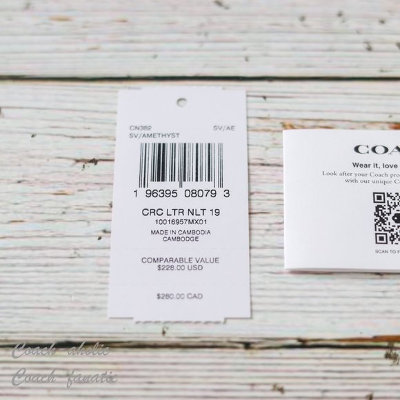 NWT Coach CN382 Nolita 19 in Crocodile-embossed Leather Silver/Amethyst - Picture 10 of 10